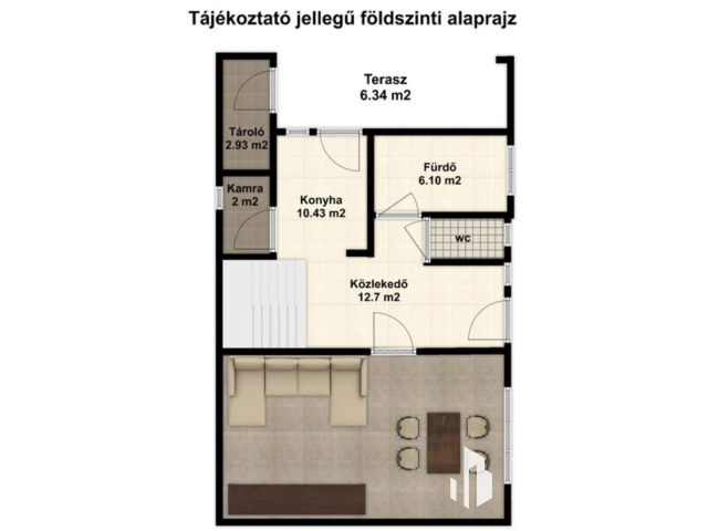 Kétszintes, kifogástalan szerkezetű téglaház