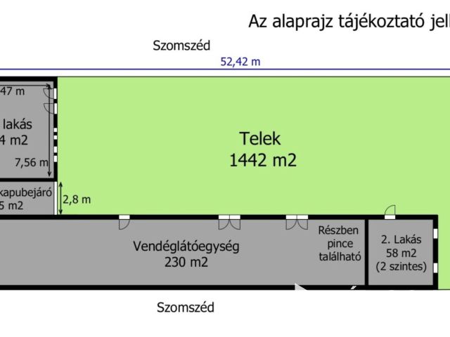 Gönyűn eladó vendéglátó egység 2 lakással